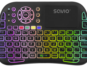 Klaviatūra Savio ARGB Mini Bluetooth  + 2.4 GHz Black