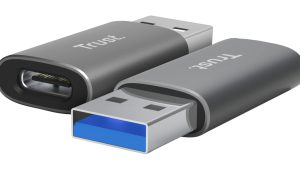 Adapteris Trust Calyx USB-C to USB-A 2 pack Black