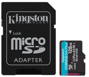 Atmiņas karte Kingston microSDXC Canvas Go Plus Gen4 128GB