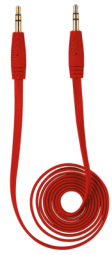 Audio kabelis Trust Flat 1m Red 3.5mm - 3.5mm