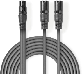 Kabelis Nedis 2x XLR M - XLR F 1.5m