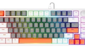 Klaviatūra Savio Gasket magnetic ASTRAL OUTEMU White Jade 3-color keycaps