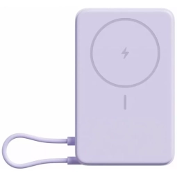 Ārēja baterija Xiaomi 10000mAh Violets Magnetic integrēts USB Type-C bezvadu