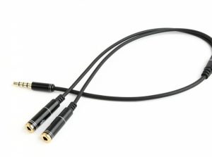 Gembird 3.5 mm audio + microphone adapter Metal