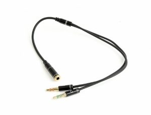 Gembird 2 x 3.5mm Combo Male - 3.5mm Mic/Audio Metal