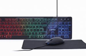 Gembird 3-in-1 Backlight Desktop Set Black