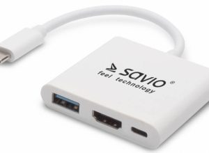 Adapteris Savio USB Type-C - HDMI