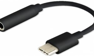 Kabelis Savio USB Type C Male - 3.5mm Female Black