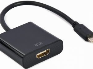 Adapteris Gembird USB Type-C Male - HDMI Female 4K@30Hz 15cm Black