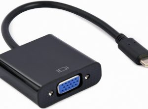 Adapteris USB Type-C Male - VGA Female 15 cm Black
