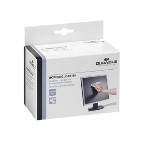 Salvetes monitoru tīrīšanai DURABLE Screenclean, 50 gab./iepak. - 250-00715
