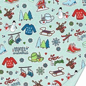 Dekoratīvs kartons 50x70cm Patches Winter