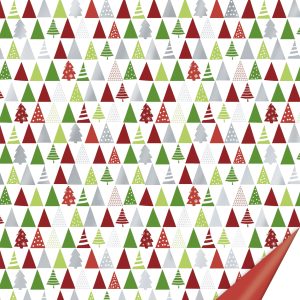 Dekoratīvs kartons 50x70cm Fir, sarkans-sudraba