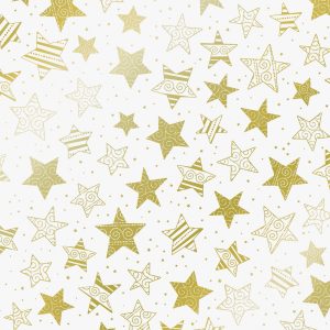 Caurspīdīgs pauspapīrs A4 Christmas Colour Stars, zelta, 25gab.