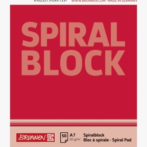Piezīmju lapas ar spirāli A7, rūtiņu