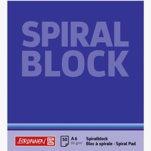 Piezīmju lapas ar spirāli A6, līniju