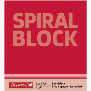 Piezīmju lapas ar spirāli A6, rūtiņu