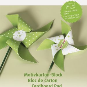 Dekoratīva kartona komplekts A4, zaļš, 20gab.