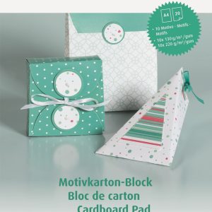 Dekoratīva kartona komplekts A4, piparmētru krāsas, 20gab.