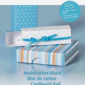 Dekoratīva kartona komplekts A4, zils, 20gab.