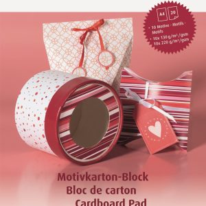 Dekoratīva kartona komplekts A4, sarkans, 20gab.