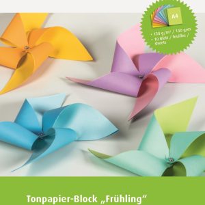 Pasteļkrāsu papīra komplekts A4, 130gsm, 10gab.