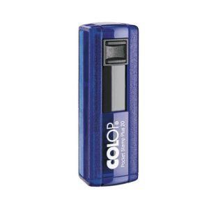 Zīmogs COLOP Pocket Stamp Plus 20NEW, zils korpuss, bez krasans spilventiņš - 650-02646