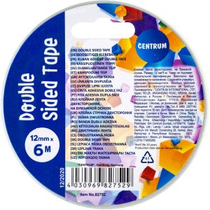 Līmlente CENTRUM abpusējā 12mm x 6m, caurspīdīga - 200-07768