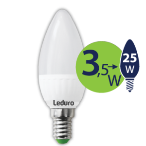 LED spuldze Leduro CL E14 3.5W 2700K 260lm matēta