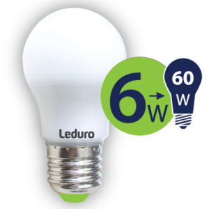 LED spuldze Leduro A55 E27 6W 2700K 500lm matēta