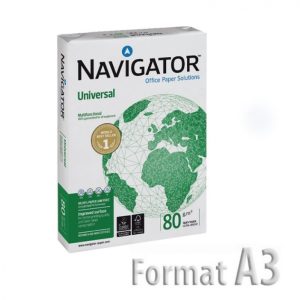 Papīrs NAVIGATOR UNIVERSAL A3 80g/m2, 500 loksnes/iepakojumā - 100-00021