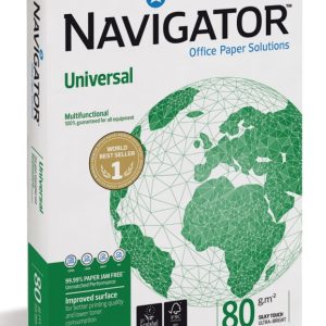 Papīrs NAVIGATOR UNIVERSAL A4 80g/m2, 500 loksnes/iepakojumā