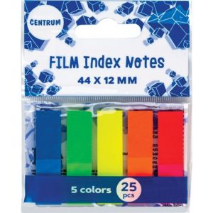 Plastikāta indeksi 45*12mm 5neon krāsas x25lp