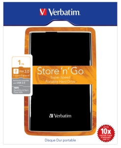 Ārējais cietais disks Verbatim 1TB 2.5" USB3.0 Black