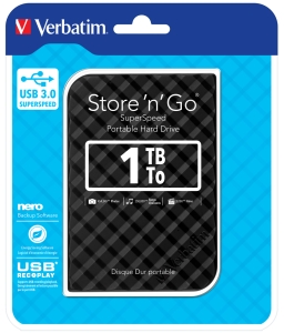 Ārējais cietais disks Verbatim 1TB 2.5" USB3.0 Black GEN2