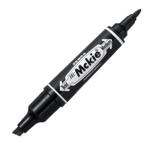 Noturīgais divpusīgs marķieris ZEBRA MCKIE BOLD 1.0mm konisks/4-6mm slīps gals melns - 200-01458