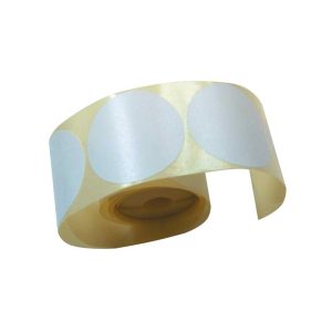 Notāru uzlīmes ar diametru 50mm, apaļas, baltas, 200 uzlīmes/iepakojumā - 200-02113