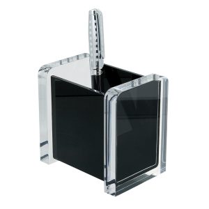 Glāzīte zīmuļiem WEDO EXCLUSIVE, caurspīdigi-melns - 200-07362