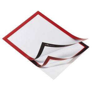 Pašlīpoša kabata DURABLE DURAFRAME ar rāmi sarkana krāsā, A4 formāts, 2 gab./iepak. - 200-11524