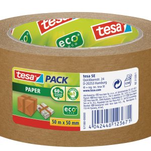 Iepakošanas līmlente tesapack® ecoLogo®, videi draudzīga, 50m x 50mm - 200-14106