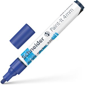 Akrila marķieris SCHNEIDER Paint-it 320, 4mm, zils - 200-14309