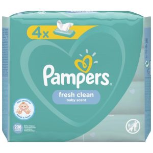 Pampers mitrās salvetes Fresh Clean 4x52 gab. - 400-06165