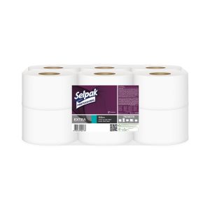 Tualetes papīrs SELPAK PRO, 2 slāņu, 150m, 435 loksnes - 400-07225