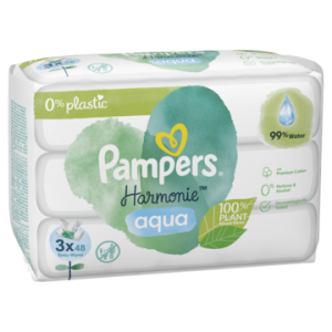 Pampers mitrās salvetes Harmonie PF Aqua Baby 144 gab. - 400-10913