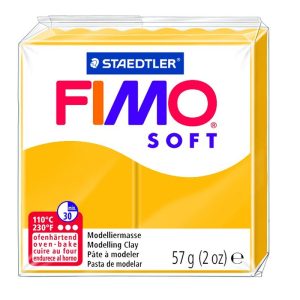Cietējoša modelēšanas masa FIMO SOFT, 56 g, saulespuķu dzeltenā krāsa (sunflower yellow) - 550-00635