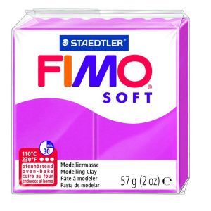 Cietējoša modelēšanas masa FIMO SOFT, 56 g, aveņu krāsa (raspberry red) - 550-00639