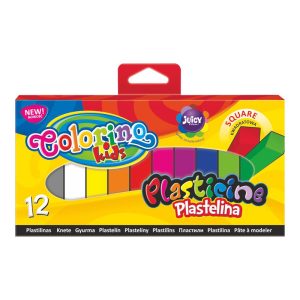 Plastilīns COLORINO KIDS 12 krāsas, kvadrātveida forma - 550-02892