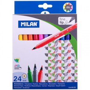 Flomāsteri 24 krāsas d=2mm fine tip,  Milan
