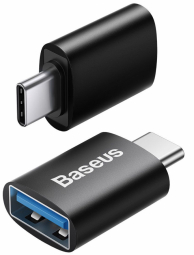 Adapteris Baseus USB Type-C Male - USB-A Female Black