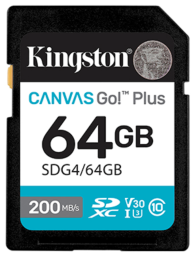 Atmiņas karte Kingston 64GB SDXC Canvas Go Plus Gen4